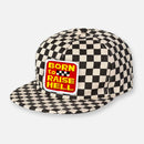 CHECKERBOARD PIT CREW PATCH HAT COLLECTION BLACK-WHITE