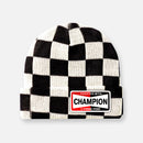 CHECKERBOARD BLACK & WHITE BEANIES
