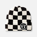 CHECKERBOARD BLACK & WHITE BEANIES