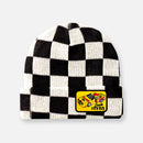 CHECKERBOARD BLACK & WHITE BEANIES