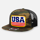 USA FLAT BILL PATCH HAT