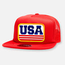 USA FLAT BILL PATCH HAT