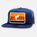 VINTAGE BRONCO FLAT BILL PATCH HAT