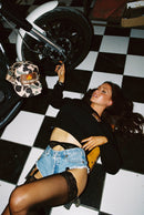 VINTAGE TACO BELL CROP RAGLAN CREWNECK SWEATSHIRT