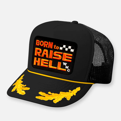 BORN TO RAISE HELL CURVED BILL PATCH HAT