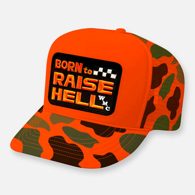 BORN TO RAISE HELL CURVED BILL PATCH HAT