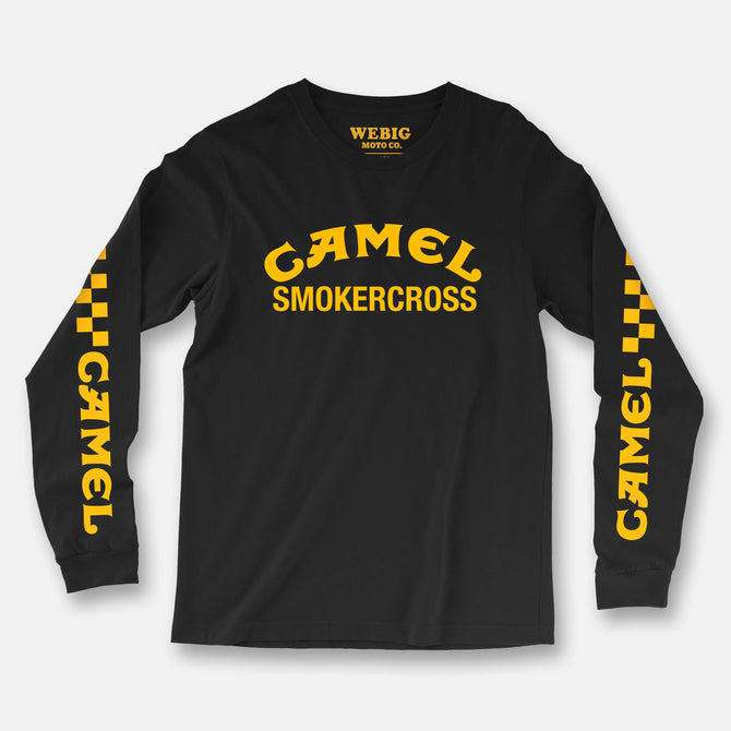 CAMEL SMOKERCROSS LONG SLEEVE TEE BLACK