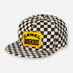 CAMEL CHECKERBOARD PIT CREW UNSTRUCTURED PATCH HAT