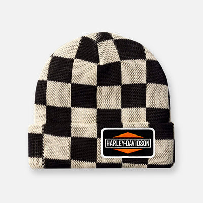 CHECKERBOARD PIT CREW PATCH BEANIE COLLECTION