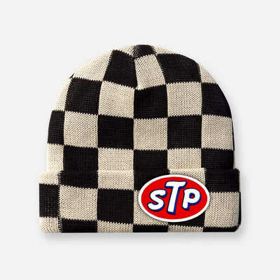 CHECKERBOARD PIT CREW PATCH BEANIE COLLECTION