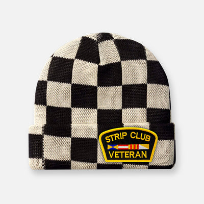 CHECKERBOARD PIT CREW PATCH BEANIE COLLECTION