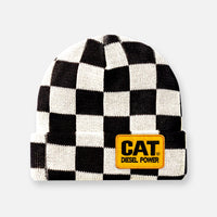 CHECKERBOARD BLACK & WHITE BEANIES