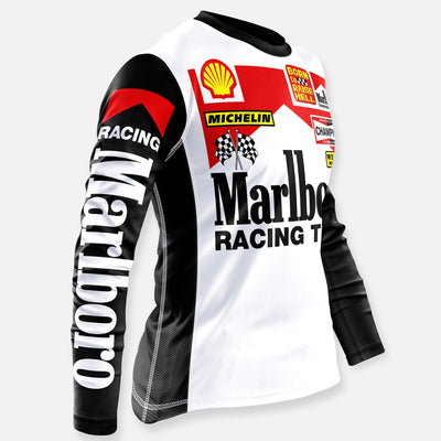 FORMULA 1 RACING JERSEY WHITE-BLACK
