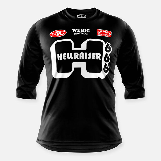 HELLRAISER 3/4 SLEEVE BIKE JERSEY BLACK