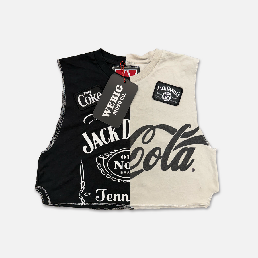 JACK & COKE VINTAGE CROP TEE SIZE SMALL