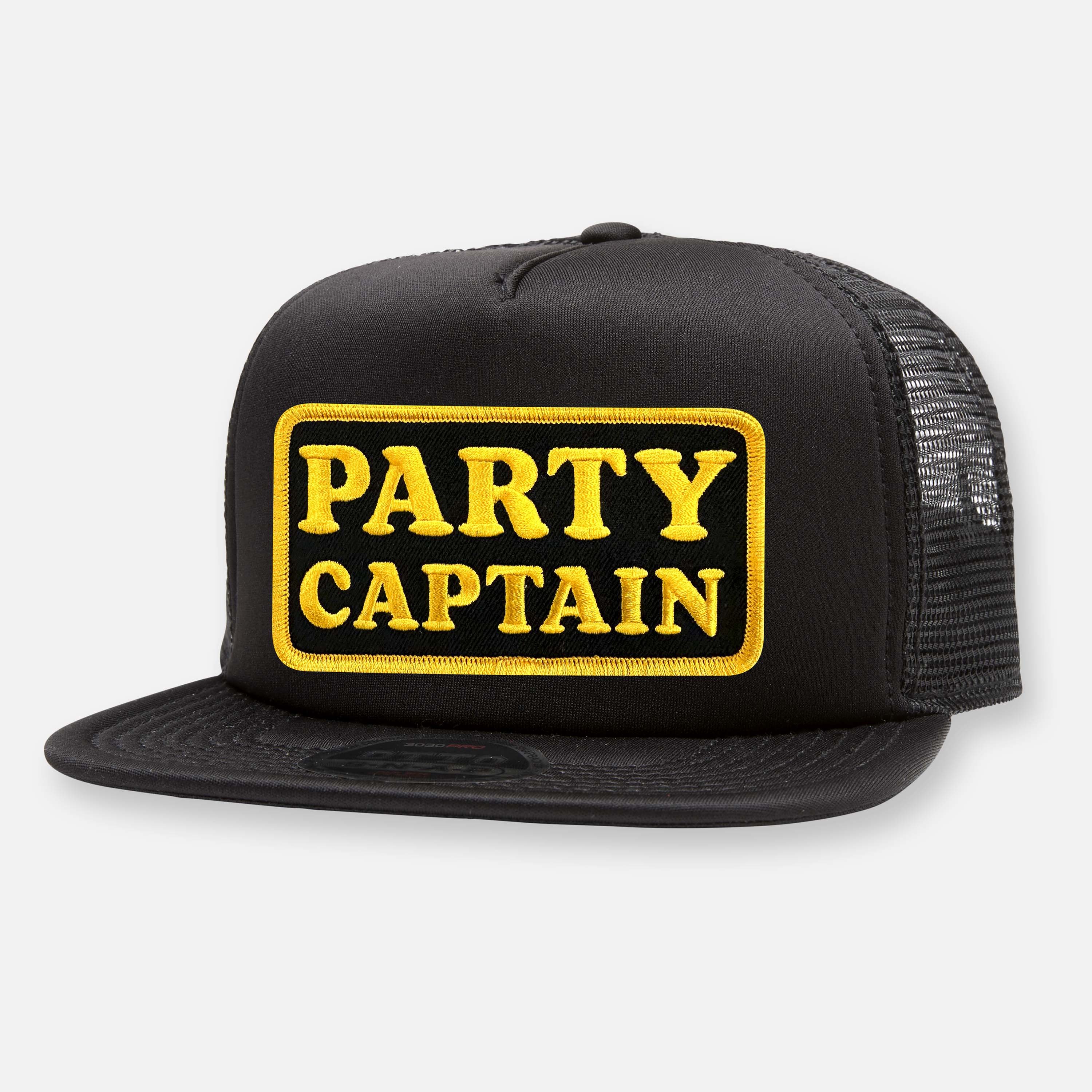 PARTY CAPTAIN FLAT BILL PATCH HAT – Webig Moto Co.