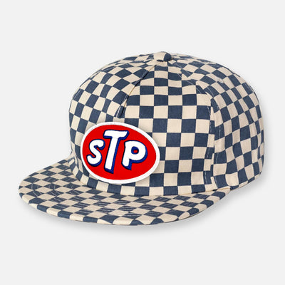 CHECKERBOARD PIT CREW PATCH HAT COLLECTION SLATE BLUE