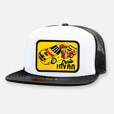 SWERVIN' IRVAN NASCAR TEAM FLAT BILL PATCH HAT