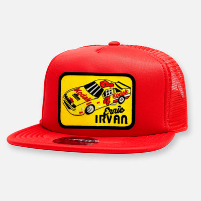 SWERVIN' IRVAN NASCAR TEAM FLAT BILL PATCH HAT