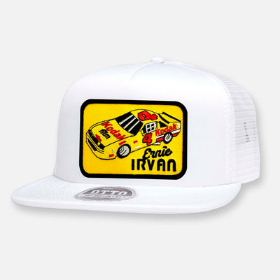 SWERVIN' IRVAN NASCAR TEAM FLAT BILL PATCH HAT