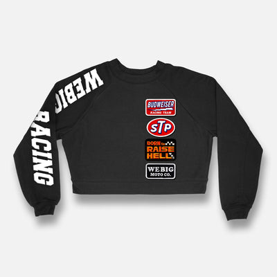CREW CHIEF CROP RAGLAN CREWNECK SWEATSHIRT