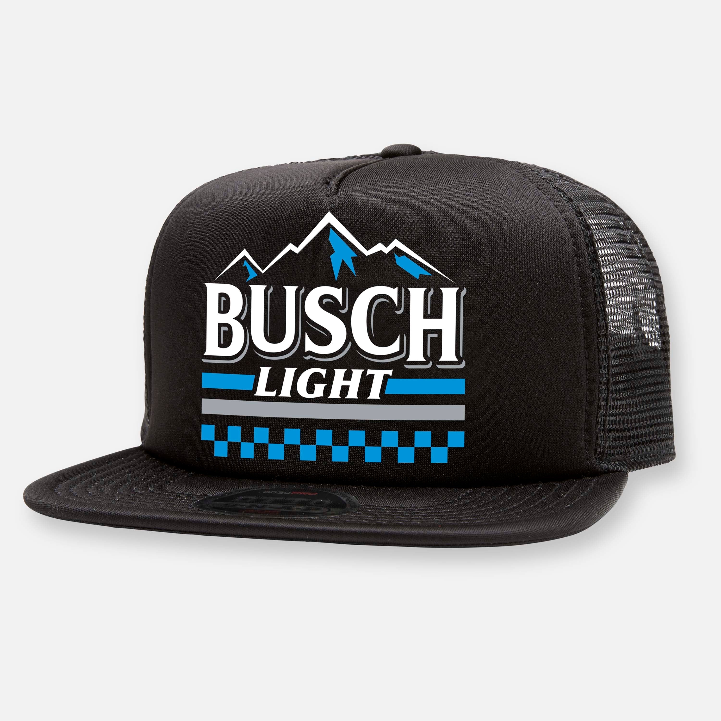 Busch Light Factory Race Team Hat Black Flat Bill