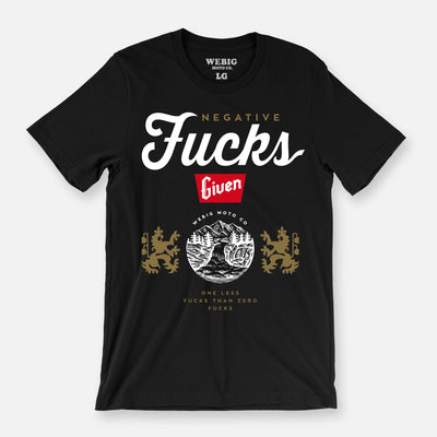 NEGATIVE FUCKS TEE BLACK