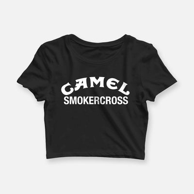 WOMENS CAMEL SMOKERCROSS CROP TEE